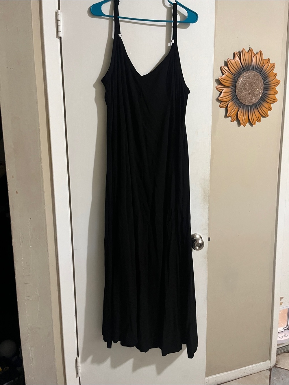 torrid Black Maxi Slip Dress with V-Neck
